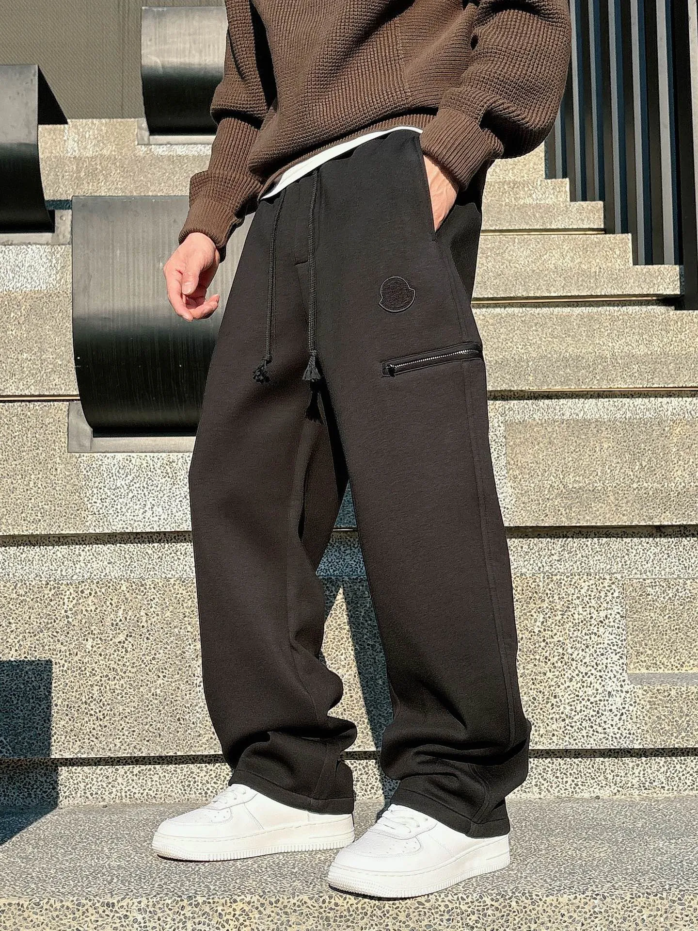 P320 2025 autumn and winter new casual pants 🆕Heavy scimitar pants Color: black and gray Size: M-4XL